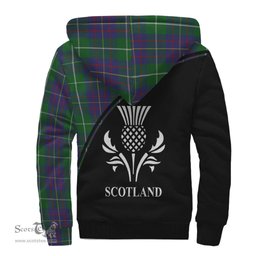 Scottish MacIntyre Inglis Tartan Sherpa Hoodie with Family Crest Curve Style Tartan Fleece Hoodie Scottish Plaid Tartan Plaid - ScotsTee - scotstee.com