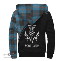 Scottish Horsburgh Tartan Sherpa Hoodie with Family Crest Curve Style Tartan Fleece Hoodie Scottish Plaid Tartan Plaid - ScotsTee - scotstee.com