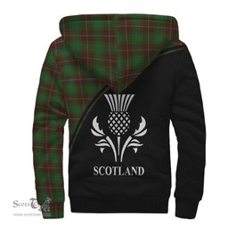 Scottish MacFie Hunting Tartan Sherpa Hoodie with Family Crest Curve Style Tartan Fleece Hoodie Scottish Plaid Tartan Plaid - ScotsTee - scotstee.com