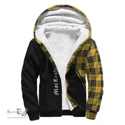 Scottish MacLeod of Lewis Ancient Tartan Sherpa Hoodie with Family Crest Curve Style Tartan Fleece Hoodie Scottish Plaid Tartan Plaid - ScotsTee - scotstee.com