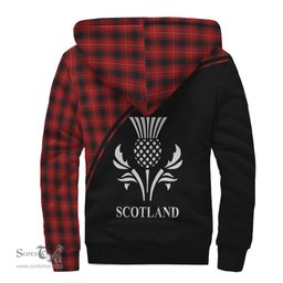 Scottish MacIver Tartan Sherpa Hoodie with Family Crest Curve Style Tartan Fleece Hoodie Scottish Plaid Tartan Plaid - ScotsTee - scotstee.com