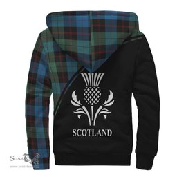 Scottish Guthrie Tartan Sherpa Hoodie with Family Crest Curve Style Tartan Fleece Hoodie Scottish Plaid Tartan Plaid - ScotsTee - scotstee.com