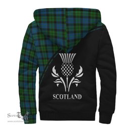 Scottish MacKay Modern Tartan Sherpa Hoodie with Family Crest Curve Style Tartan Fleece Hoodie Scottish Plaid Tartan Plaid - ScotsTee - scotstee.com