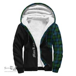 Scottish MacKay Modern Tartan Sherpa Hoodie with Family Crest Curve Style Tartan Fleece Hoodie Scottish Plaid Tartan Plaid - ScotsTee - scotstee.com