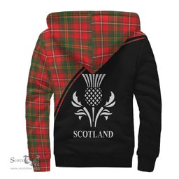 Scottish Hay Modern Tartan Sherpa Hoodie with Family Crest Curve Style Tartan Fleece Hoodie Scottish Plaid Tartan Plaid - ScotsTee - scotstee.com
