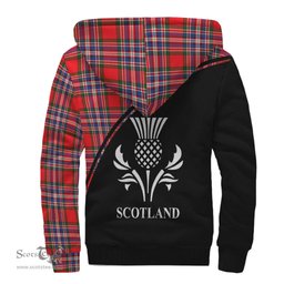 Scottish MacFarlane Modern Tartan Sherpa Hoodie with Family Crest Curve Style Tartan Fleece Hoodie Scottish Plaid Tartan Plaid - ScotsTee - scotstee.com