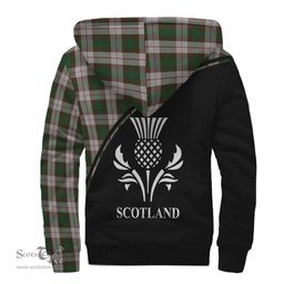 Scottish MacKinnon Dress Tartan Sherpa Hoodie with Family Crest Curve Style Tartan Fleece Hoodie Scottish Plaid Tartan Plaid - ScotsTee - scotstee.com
