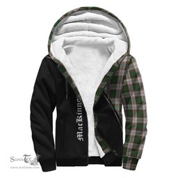 Scottish MacKinnon Dress Tartan Sherpa Hoodie with Family Crest Curve Style Tartan Fleece Hoodie Scottish Plaid Tartan Plaid - ScotsTee - scotstee.com