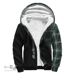 Scottish MacKenzie Dress Tartan Sherpa Hoodie with Family Crest Curve Style Tartan Fleece Hoodie Scottish Plaid Tartan Plaid - ScotsTee - scotstee.com
