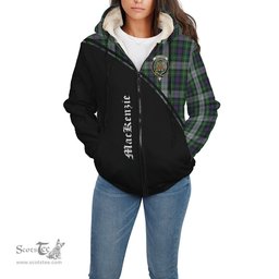 Scottish MacKenzie Dress Tartan Sherpa Hoodie with Family Crest Curve Style Tartan Fleece Hoodie Scottish Plaid Tartan Plaid - ScotsTee - scotstee.com
