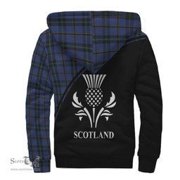 Scottish Hope (Vere-Weir) Tartan Sherpa Hoodie with Family Crest Curve Style Tartan Fleece Hoodie Scottish Plaid Tartan Plaid - ScotsTee - scotstee.com