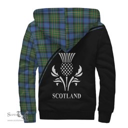 Scottish MacLaren Ancient Tartan Sherpa Hoodie with Family Crest Curve Style Tartan Fleece Hoodie Scottish Plaid Tartan Plaid - ScotsTee - scotstee.com