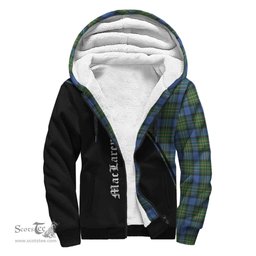 Scottish MacLaren Ancient Tartan Sherpa Hoodie with Family Crest Curve Style Tartan Fleece Hoodie Scottish Plaid Tartan Plaid - ScotsTee - scotstee.com