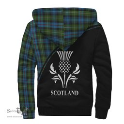 Scottish MacKenzie Tartan Sherpa Hoodie with Family Crest Curve Style Tartan Fleece Hoodie Scottish Plaid Tartan Plaid - ScotsTee - scotstee.com