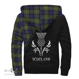 Scottish MacLaren Modern Tartan Sherpa Hoodie with Family Crest Curve Style Tartan Fleece Hoodie Scottish Plaid Tartan Plaid - ScotsTee - scotstee.com