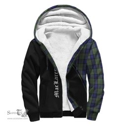 Scottish MacLaren Tartan Sherpa Hoodie with Family Crest Curve Style Tartan Fleece Hoodie Scottish Plaid Tartan Plaid - ScotsTee - scotstee.com