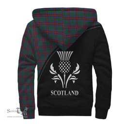 Scottish Jardine Dress Tartan Sherpa Hoodie with Family Crest Curve Style Tartan Fleece Hoodie Scottish Plaid Tartan Plaid - ScotsTee - scotstee.com