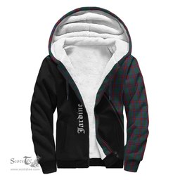 Scottish Jardine Dress Tartan Sherpa Hoodie with Family Crest Curve Style Tartan Fleece Hoodie Scottish Plaid Tartan Plaid - ScotsTee - scotstee.com