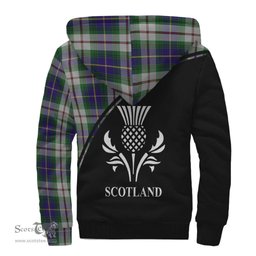Scottish MacLeod Of Californian Tartan Sherpa Hoodie with Family Crest Curve Style Tartan Fleece Hoodie Scottish Plaid Tartan Plaid - ScotsTee - scotstee.com