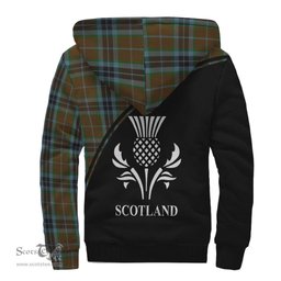 Scottish MacTavish Hunting Tartan Sherpa Hoodie with Family Crest Curve Style Tartan Fleece Hoodie Scottish Plaid Tartan Plaid - ScotsTee - scotstee.com