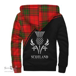 Scottish Maxtone Tartan Sherpa Hoodie with Family Crest Curve Style Tartan Fleece Hoodie Scottish Plaid Tartan Plaid - ScotsTee - scotstee.com