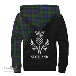 Scottish Murray of Atholl Tartan Sherpa Hoodie with Family Crest Curve Style Tartan Fleece Hoodie Scottish Plaid Tartan Plaid - ScotsTee - scotstee.com