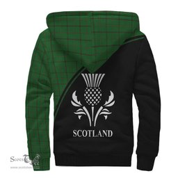 Scottish Mar Tribe Tartan Sherpa Hoodie with Family Crest Curve Style Tartan Fleece Hoodie Scottish Plaid Tartan Plaid - ScotsTee - scotstee.com