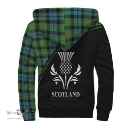 Scottish Rollo Ancient Tartan Sherpa Hoodie with Family Crest Curve Style Tartan Fleece Hoodie Scottish Plaid Tartan Plaid - ScotsTee - scotstee.com