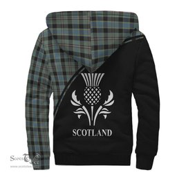 Scottish Ogilvie (Ogilvy) Hunting Tartan Sherpa Hoodie with Family Crest Curve Style Tartan Fleece Hoodie Scottish Plaid Tartan Plaid - ScotsTee - scotstee.com