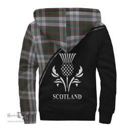 Scottish Stewart of Appin Dress Tartan Sherpa Hoodie with Family Crest Curve Style Tartan Fleece Hoodie Scottish Plaid Tartan Plaid - ScotsTee - scotstee.com