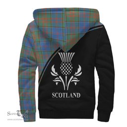 Scottish Stewart of Appin Hunting Ancient Tartan Sherpa Hoodie with Family Crest Curve Style Tartan Fleece Hoodie Scottish Plaid Tartan Plaid - ScotsTee - scotstee.com