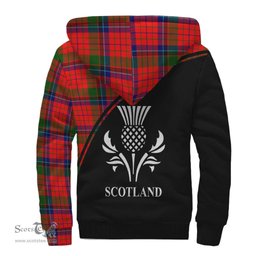 Scottish MacNicol of Scorrybreac Tartan Sherpa Hoodie with Family Crest Curve Style Tartan Fleece Hoodie Scottish Plaid Tartan Plaid - ScotsTee - scotstee.com