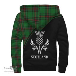 Scottish Primrose Tartan Sherpa Hoodie with Family Crest Curve Style Tartan Fleece Hoodie Scottish Plaid Tartan Plaid - ScotsTee - scotstee.com