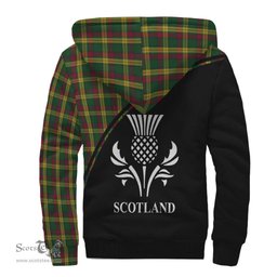 Scottish MacMillan Ancient Tartan Sherpa Hoodie with Family Crest Curve Style Tartan Fleece Hoodie Scottish Plaid Tartan Plaid - ScotsTee - scotstee.com