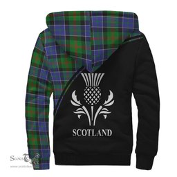 Scottish Paterson Tartan Sherpa Hoodie with Family Crest Curve Style Tartan Fleece Hoodie Scottish Plaid Tartan Plaid - ScotsTee - scotstee.com