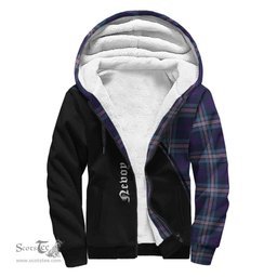 Scottish Nevoy Tartan Sherpa Hoodie with Family Crest Curve Style Tartan Fleece Hoodie Scottish Plaid Tartan Plaid - ScotsTee - scotstee.com