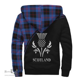 Scottish Maule Tartan Sherpa Hoodie with Family Crest Curve Style Tartan Fleece Hoodie Scottish Plaid Tartan Plaid - ScotsTee - scotstee.com