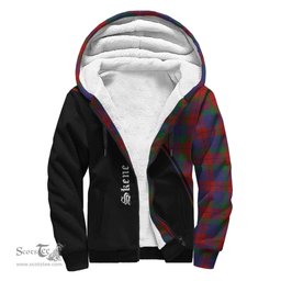 Scottish Skene of Cromar Tartan Sherpa Hoodie with Family Crest Curve Style Tartan Fleece Hoodie Scottish Plaid Tartan Plaid - ScotsTee - scotstee.com