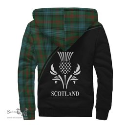 Scottish Ross Hunting Tartan Sherpa Hoodie with Family Crest Curve Style Tartan Fleece Hoodie Scottish Plaid Tartan Plaid - ScotsTee - scotstee.com