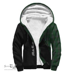 Scottish MacRae Tartan Sherpa Hoodie with Family Crest Curve Style Tartan Fleece Hoodie Scottish Plaid Tartan Plaid - ScotsTee - scotstee.com