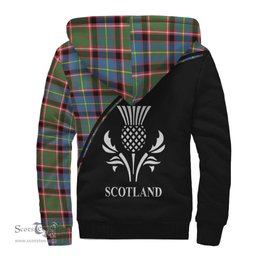 Scottish Norvel Tartan Sherpa Hoodie with Family Crest Curve Style Tartan Fleece Hoodie Scottish Plaid Tartan Plaid - ScotsTee - scotstee.com