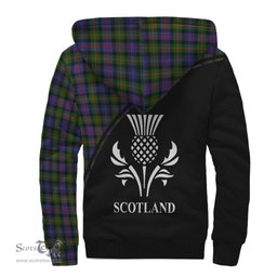 Scottish Murray of Atholl Modern Tartan Sherpa Hoodie with Family Crest Curve Style Tartan Fleece Hoodie Scottish Plaid Tartan Plaid - ScotsTee - scotstee.com