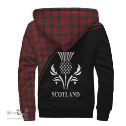 Scottish Nicolson Tartan Sherpa Hoodie with Family Crest Curve Style Tartan Fleece Hoodie Scottish Plaid Tartan Plaid - ScotsTee - scotstee.com