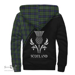 Scottish MacNeil of Colonsay Tartan Sherpa Hoodie with Family Crest Curve Style Tartan Fleece Hoodie Scottish Plaid Tartan Plaid - ScotsTee - scotstee.com