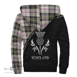 Scottish MacPherson Dress Ancient Tartan Sherpa Hoodie with Family Crest Curve Style Tartan Fleece Hoodie Scottish Plaid Tartan Plaid - ScotsTee - scotstee.com