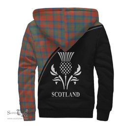 Scottish Matheson Ancient Tartan Sherpa Hoodie with Family Crest Curve Style Tartan Fleece Hoodie Scottish Plaid Tartan Plaid - ScotsTee - scotstee.com