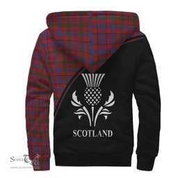 Scottish Murray of Tullibardine Tartan Sherpa Hoodie with Family Crest Curve Style Tartan Fleece Hoodie Scottish Plaid Tartan Plaid - ScotsTee - scotstee.com