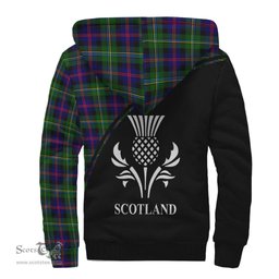 Scottish Malcolm Tartan Sherpa Hoodie with Family Crest Curve Style Tartan Fleece Hoodie Scottish Plaid Tartan Plaid - ScotsTee - scotstee.com