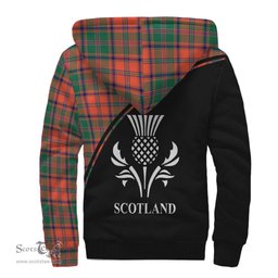 Scottish Stewart of Appin Ancient Tartan Sherpa Hoodie with Family Crest Curve Style Tartan Fleece Hoodie Scottish Plaid Tartan Plaid - ScotsTee - scotstee.com