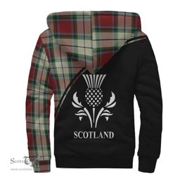 Scottish Rose White Dress Tartan Sherpa Hoodie with Family Crest Curve Style Tartan Fleece Hoodie Scottish Plaid Tartan Plaid - ScotsTee - scotstee.com